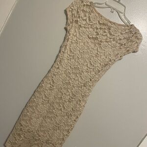 Elegant Lace Dress in Cream